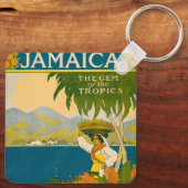 ジャマイカのヴィンテージ旅行ポスター キーホルダー (裏面)