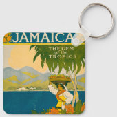 ジャマイカのヴィンテージ旅行ポスター キーホルダー (裏面)