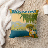 ジャマイカのヴィンテージ旅行ポスター クッション (ブランケット)