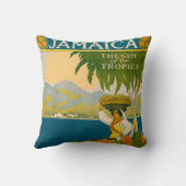 ジャマイカのヴィンテージ旅行ポスター クッション (裏面)