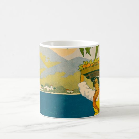 ジャマイカのヴィンテージ旅行ポスター コーヒーマグカップ (中央)