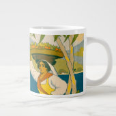 ジャマイカのヴィンテージ旅行ポスター ジャンボコーヒーマグカップ (右)