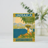 ジャマイカのヴィンテージ旅行ポスター ポストカード (スタンド正面)