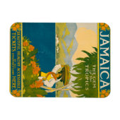 ジャマイカのヴィンテージ旅行ポスター マグネット (横)