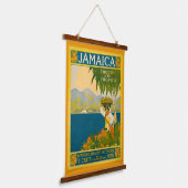 ジャマイカのヴィンテージ旅行ポスター 吊り下げ型タペストリー (傾斜あり)