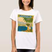ジャマイカのヴィンテージ旅行ポスター Tシャツ (正面)