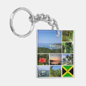 ジャマイカの写真コラージュ キーホルダー (正面左)