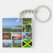 ジャマイカの写真コラージュ キーホルダー (裏面)