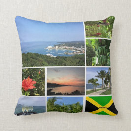 ジャマイカの写真コラージュ クッション