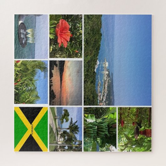ジャマイカの写真コラージュ ジグソーパズル (横)