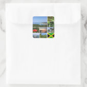 ジャマイカの写真コラージュ スクエアシール (バッグ)