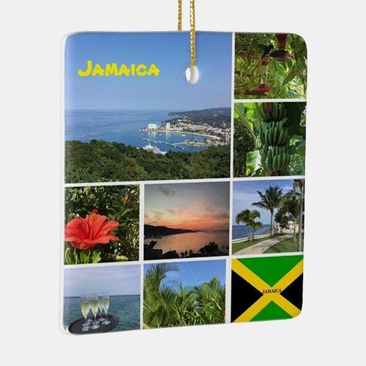 ジャマイカの写真コラージュ セラミックオーナメント (右)