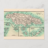ジャマイカの古地図ポストカード ポストカード (正面)