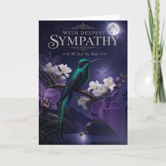 ジャマイカの喪に服すカード「Deepest Sympathy(深いお悔やみ)」 カード (正面)