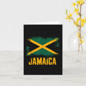 ジャマイカの国旗 カード (黄色い花)