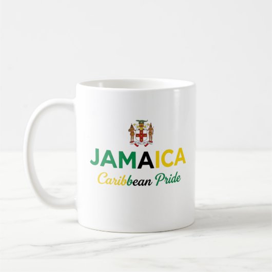 ジャマイカの国章 | 日常の誇り コーヒーマグカップ (左)