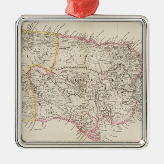 ジャマイカの地図 メタルオーナメント (正面)