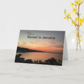 ジャマイカの夕日 カード (黄色い花)