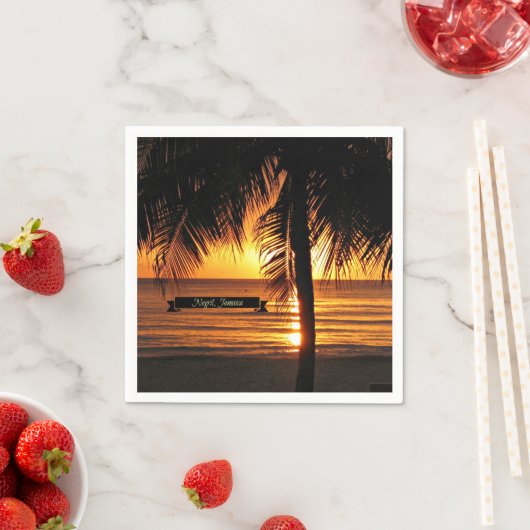 ジャマイカの夕日 スタンダードカクテルナプキン (インサイチュ)