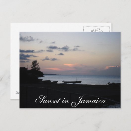ジャマイカの夕日 ポストカード (正面/裏面)