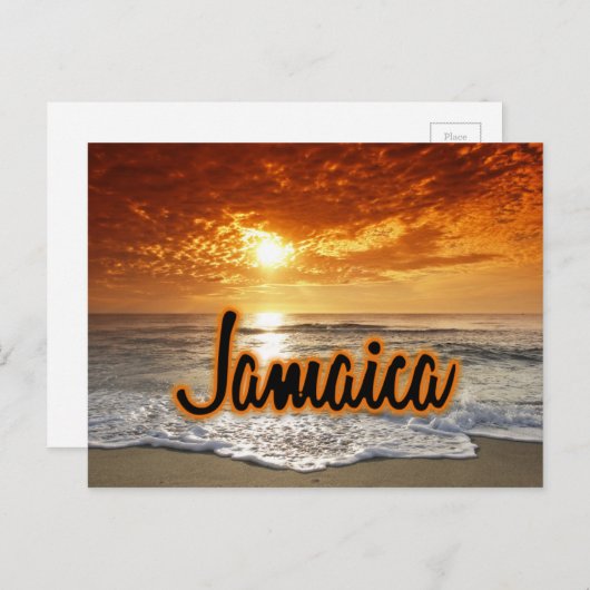 ジャマイカの夕日 ポストカード (正面/裏面)