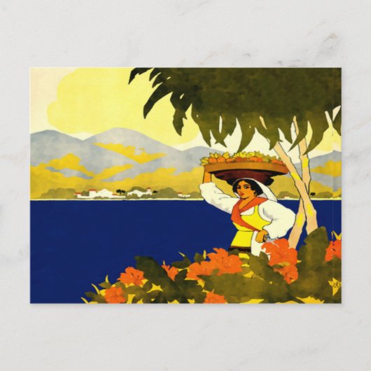 ジャマイカの女性はがき ポストカード (正面)