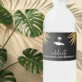 ジャマイカの島の誕生日ウォーターボトルラベル ペットボトルラベル