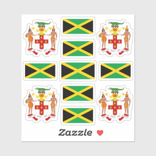 ジャマイカの州のシンボル/腕と旗のコート シール (シート)