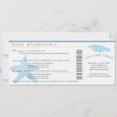 ジャマイカの旅行結婚情報への搭乗券 招待状 (正面)