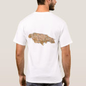ジャマイカの旗および地図のTシャツ Tシャツ (裏面)