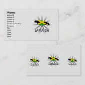 ジャマイカの旗の地図2.0 名刺 (正面/裏面)