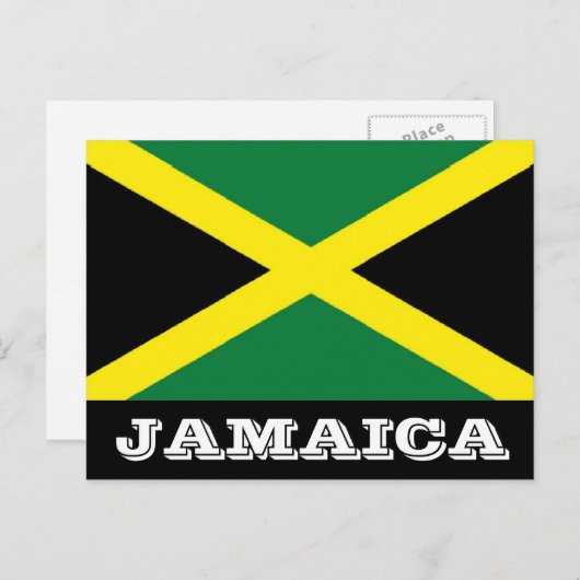 ジャマイカの旗の郵便はがき ポストカード (正面/裏面)