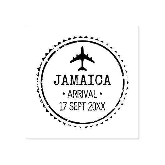 ジャマイカの目的地ウェディング パスポートスタンプ ラバースタンプ (インプリント)