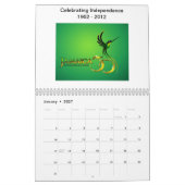 ジャマイカの祝いのカレンダー カレンダー (1月 2027)