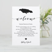 ジャマイカの結婚式の歓迎の手紙及び旅程 プログラム (スタンド正面)