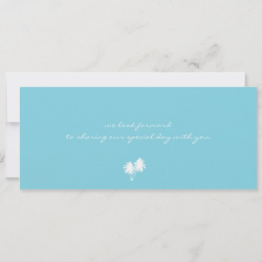 ジャマイカの結婚式招待状への搭乗券 招待状 (裏面)