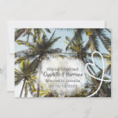ジャマイカの結婚式結婚した後のパーティー 招待状 (正面)