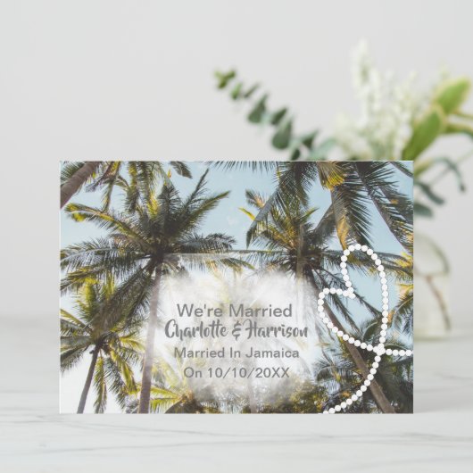ジャマイカの結婚式結婚した後のパーティー 招待状 (スタンド正面)