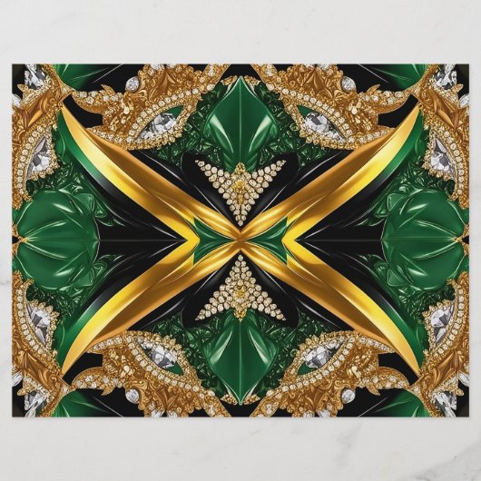 ジャマイカの色をデザインしたレター・ヘッド (正面)