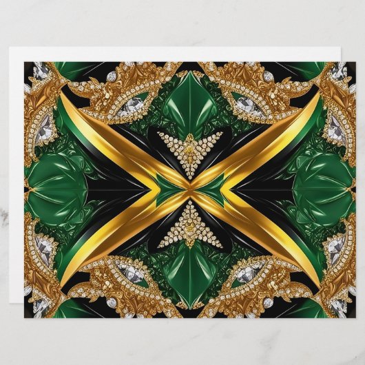 ジャマイカの色をデザインしたレター・ヘッド (正面/裏面)