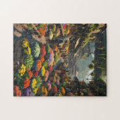 ジャマイカの花市場の外カラフルの上昇 ジグソーパズル (横)