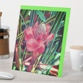 ジャマイカの花疑問に思の芸術台座看板にジャンプ 台座サイン (インサイチュ)