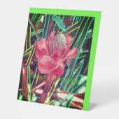 ジャマイカの花疑問に思の芸術台座看板にジャンプ 台座サイン (正面)