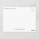 ジャマイカの閑静なビーチの木 ポストカード (裏面)