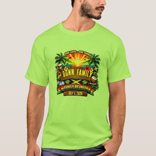 ジャマイカの雰囲気マッチングTシャツ Tシャツ (正面)