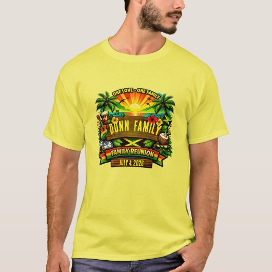 ジャマイカの雰囲気マッチングTシャツ Tシャツ (正面)