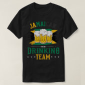 ジャマイカの飲みチームジャマイカ国旗のビール贈り物 Tシャツ (デザイン正面)