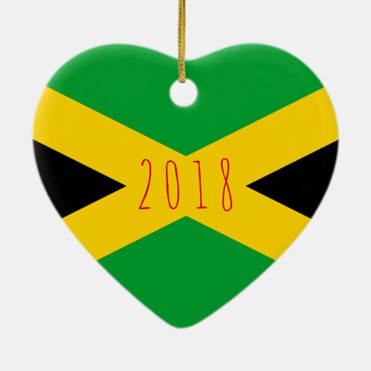ジャマイカのFlag|パーソナライズなクリスマスのオーナメント セラミックオーナメント (裏面)