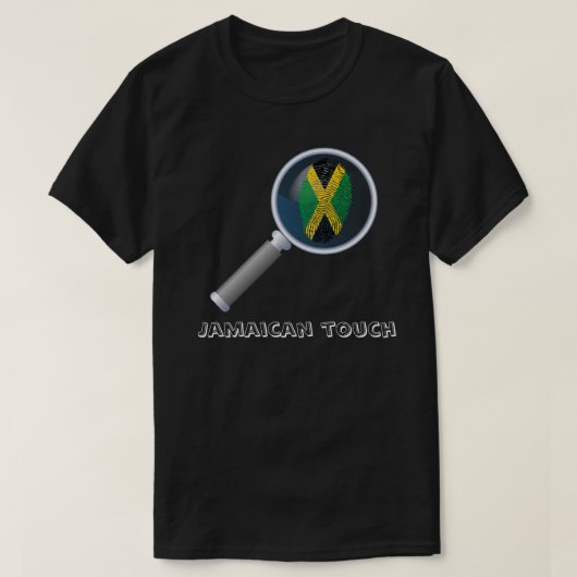 ジャマイカのtouchの指紋の旗 tシャツ (デザイン正面)