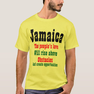 ジャマイカはスローガンTシャツが大好き Tシャツ